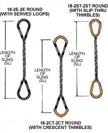 8 part round body erector slings