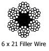 6x21 filler wire rope