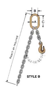 single adjustable loop chain sling style b