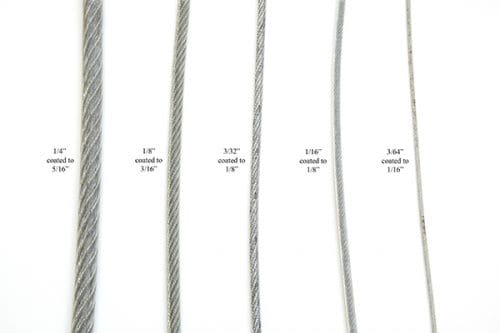 Plastic Coated Galvanized Aircraft Cable (Not For Aircraft Use)