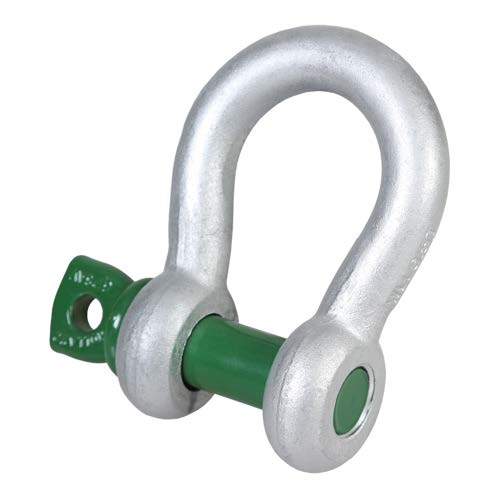 Bow shackle with screw collar pin