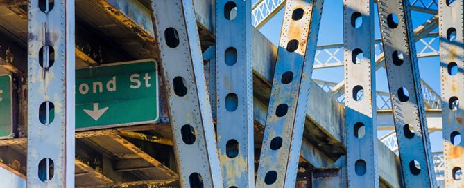 Close up of Brent Spence Bridge.