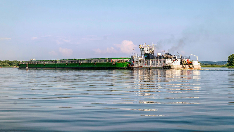 Barge in the Ohio River.